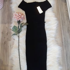 LIPSY LONDON Black Knit Sweater Dress NEW